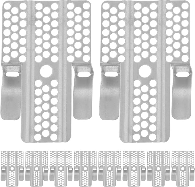 10pcs Drywall Clips with Screws, Stainless Steel Repair | Silver Finish by Unknown