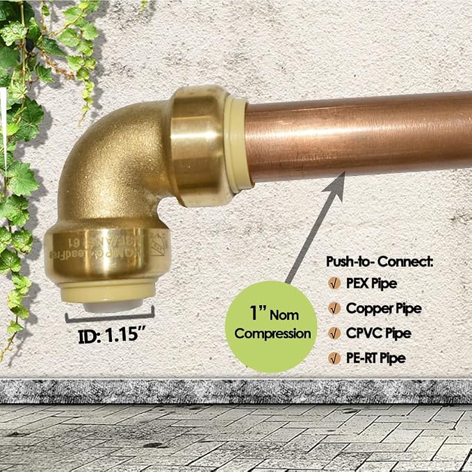 Pex Fiting 1" Inch PushFit Elbow 90-Degree -PEX Fitting 90 Degree Elbow - Image 3