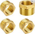 4pcs Brass Reducer Hex Bushing, 3/4" NPT Male to 1/2" NPT Female Heavy Duty by Unknown
