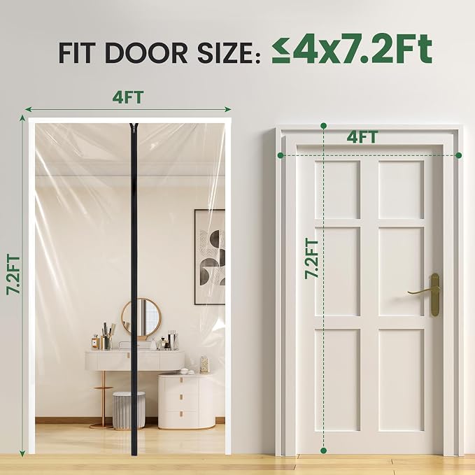 Voomey Dust Barrier Plastic Zipper Door 2pcs - Image 2