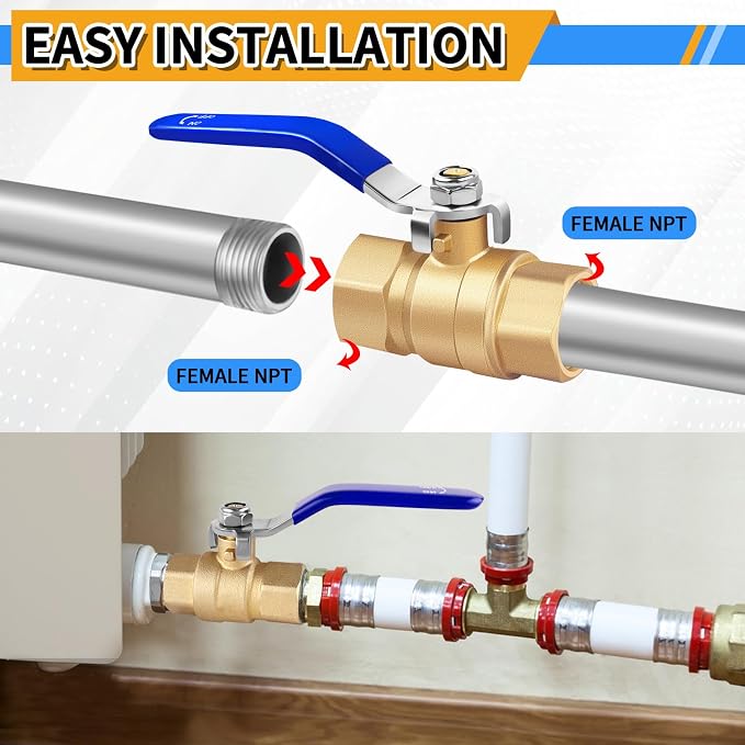 1/2 inch Brass Ball Valve - Image 6
