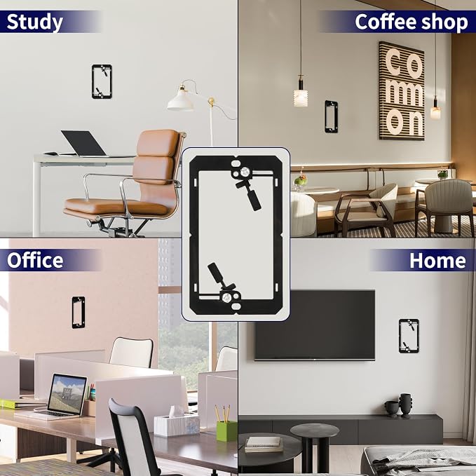 Low Voltage Bracket for 1 Gang Wall Plate, in-Wall Cable Management | 2 Packs - Image 6