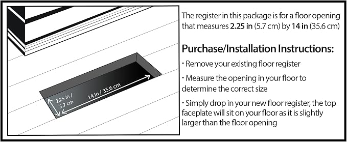 Decor Grates AJH214-NKL Oriental Floor Register, 2x14 Inches, Brushed Nickel - Image 8