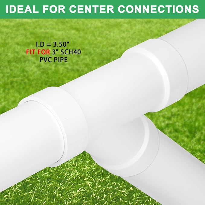 3" PVC 45 Degree Wye DWV Pipe Fittings SCH40 PVC DWV Sanitary Y-TEE Pipe - Image 3