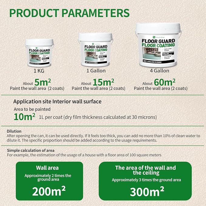 White Water-based colored sand floor&Wall paint, 1 Gallon, aterproof Coating - Image 6