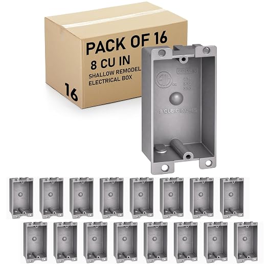 Airmont Products 14 in. Old Work Electrical Box, 1-Gang 14 Cu in Non-Metallic by AirmontProducts