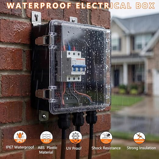 Electrical Junction Box, IP67 Waterproof Outdoor Box ABS Plastic Enclosure - Image 2