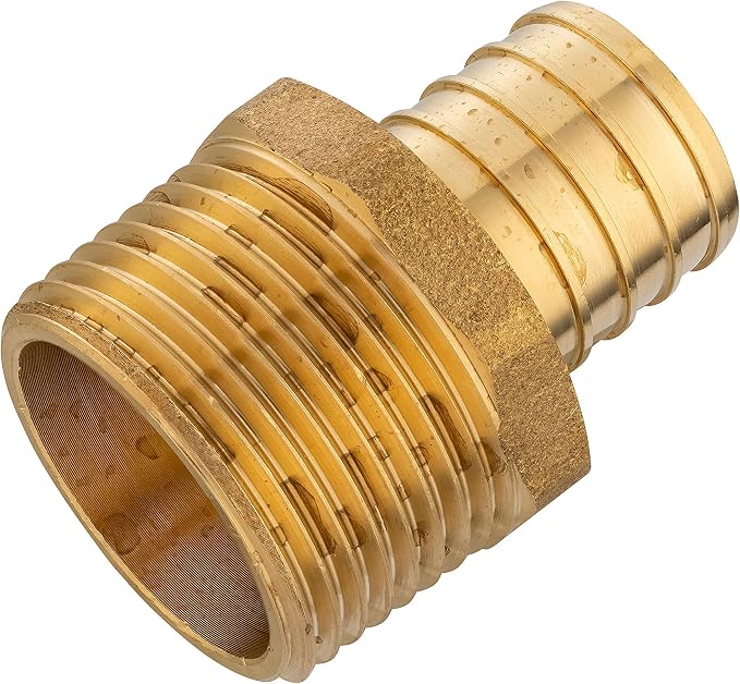 5PC Pex Barb Crimp Brass Fittings 3/4Inch x 3/4Inch NPT Male Adapter | ASTM - Image 5
