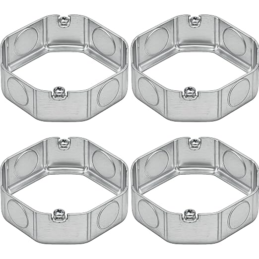 Airmont Products 4" Octagon Electrical Drawn Box Extension Ring, 1-1/2" Deep by AirmontProducts