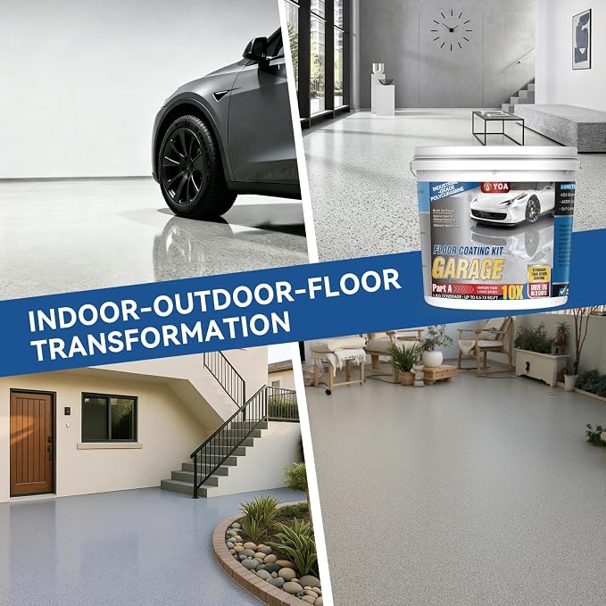 YOA Epoxy Colored Sand Self Leveling Floor Paint | Two-Part Resin Kit, Low VOC - Image 5