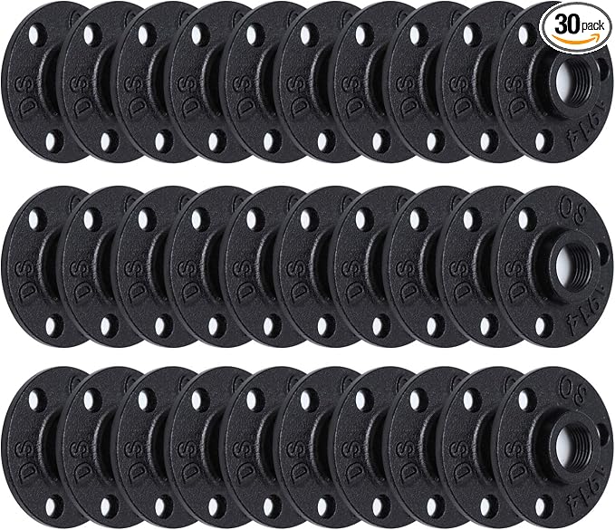 Antirust Black Painted Floor Flange, Home TZH Malleable iron Pipe Fittings by HomeTZH