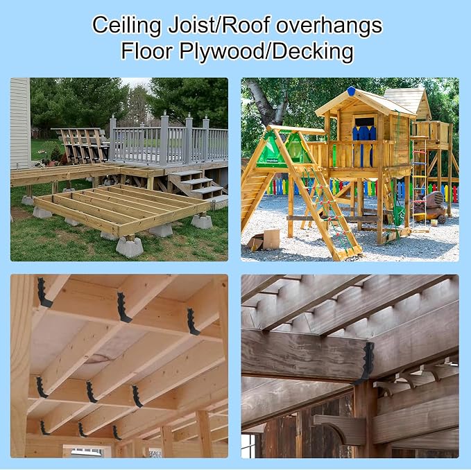 24 Pcs 2"x 8" Joist Hanger, Q235B Steel Face Mount Joist Hangers, Rafter - Image 7