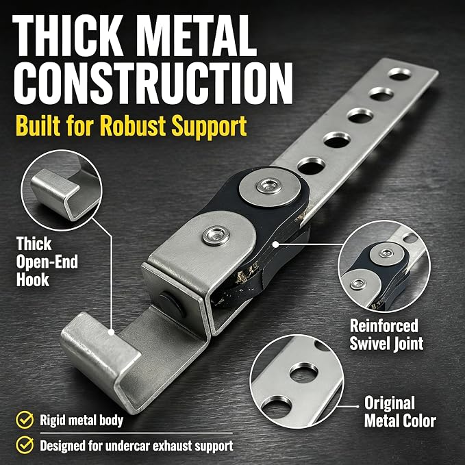 Emotor Industries Heavy Duty Open End Thick Swivel Metal Bracket Style Muffer - Image 4