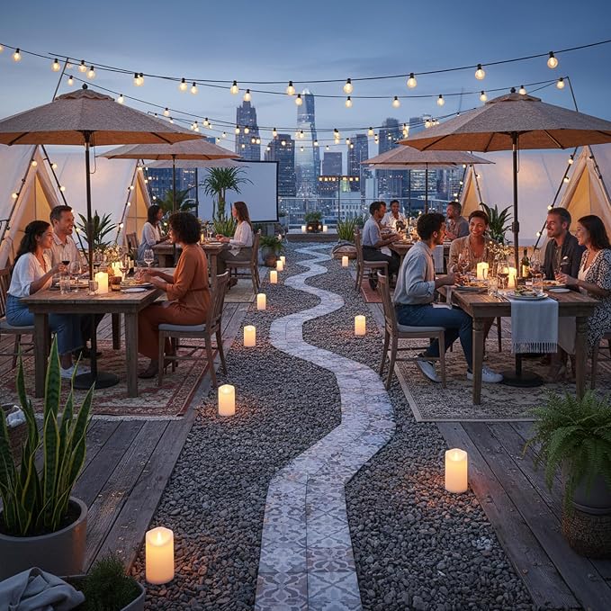 Artmarry Flameless Candles Outdoor Indoor Pillars Battery Operated Flickering - Image 7