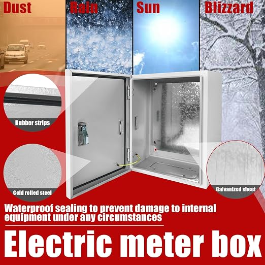 Electrical Box 20 x 16 x 10 Inch Indoor Outdoor Electrical Enclosure Box Steel - Image 5
