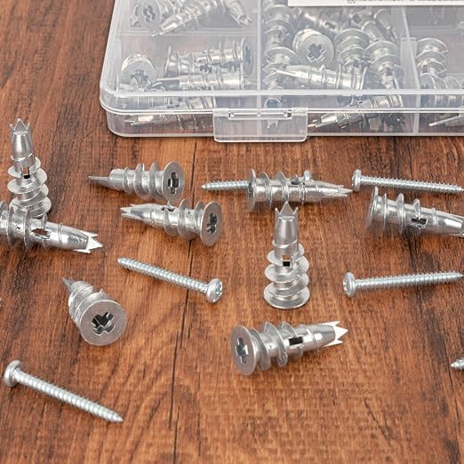 Metal Self Drilling Drywall Anchors, 58 Heavy Duty Sheetrock Anchors + 58#6 x - Image 2