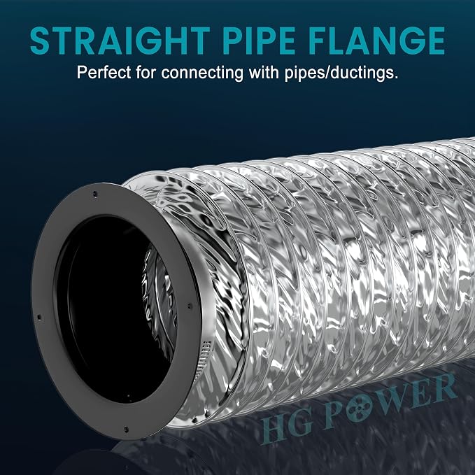 3 Inch Duct Connector, HG Power 75mm Plastic Straight Pipe Flange - Image 2