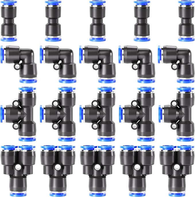 TAILONZ PNEUMATIC 3/8 inch od Push to Connect Fittings Pneumatic Fittings kit 5 - Image 8