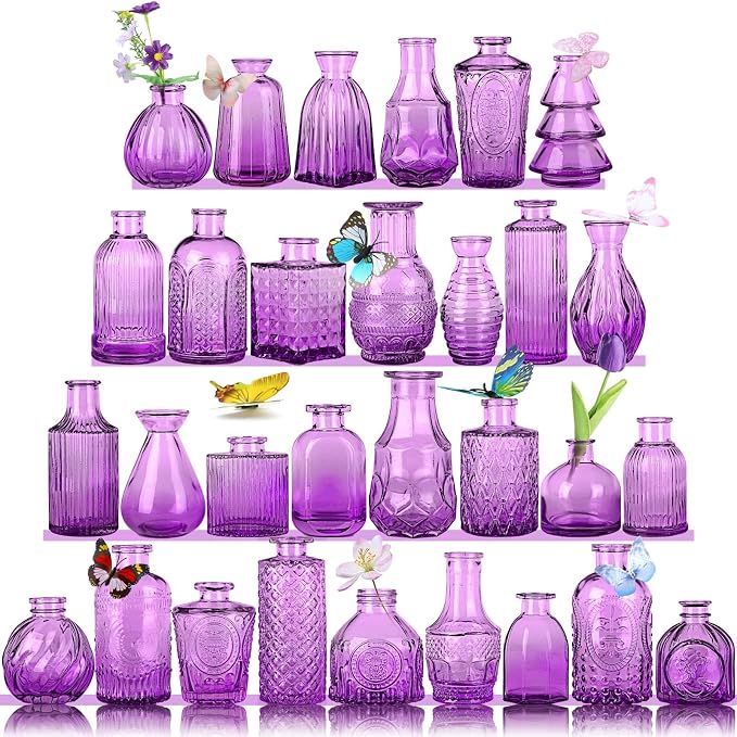 Mini Glass Bud Vases, Versatile Small Bud vases by earthgadgets
