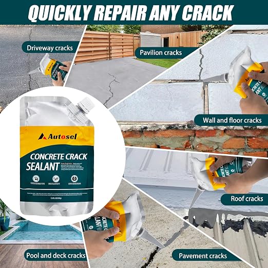 Concrete Crack Filler, Exterior Cement Crack Filler, Self-Leveling Cement Crack - Image 7