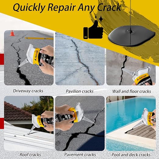 Asphalt Crack Filler Black, 4 Packs Self-Leveling Driveway Crack Filler - Image 7