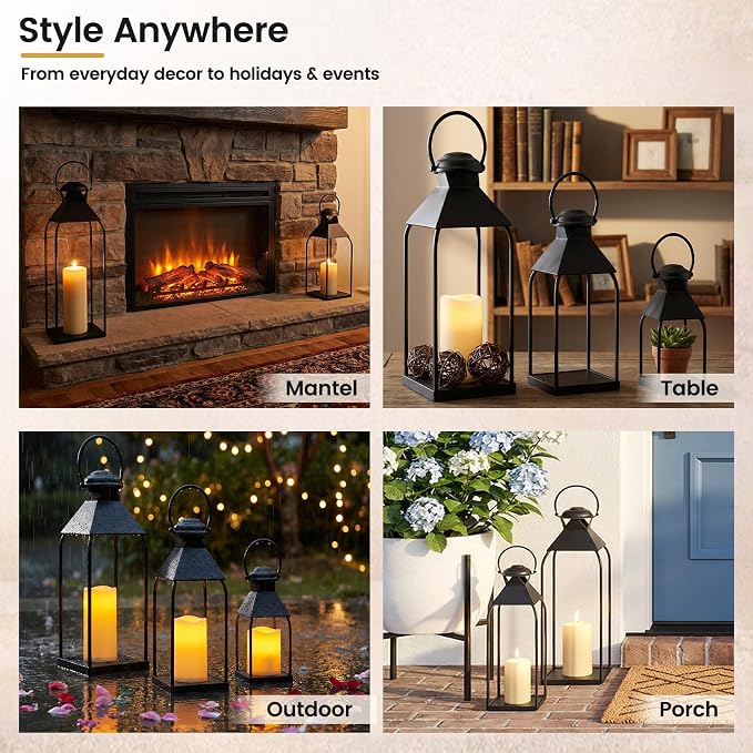 Decorative Metal Lanterns Indoor Outdoor, Wedding & Christmas, Party Decoration - Image 7