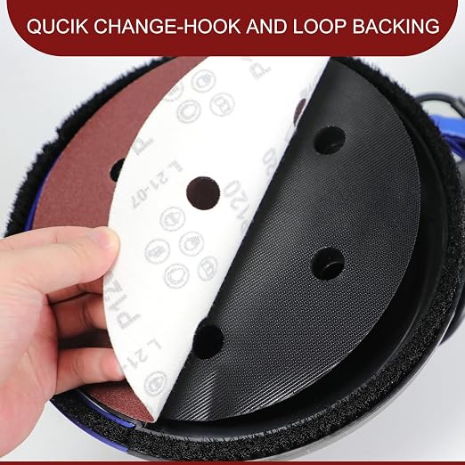 Awutzut 9 Inch 6 Hole Sanding Discs 320 Grit Hook and Loop - Image 5