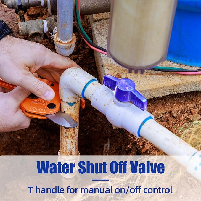 10 Pack 1" PVC Ball Valve, SCH40 Slip PVC Water Pipe Shut-Off Valve 1inch - Image 4