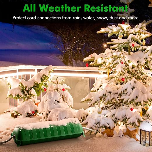 2 Pack of IP44 Outdoor Waterproof Box by Restmo, Weatherproof Extension Cord - Image 6