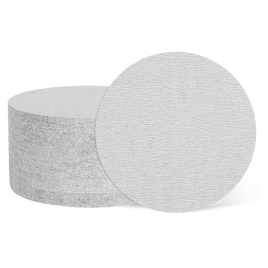 HARFINGTON 50 Pcs 5 Inch Sanding Disc 320 Grit White Aluminum Oxide | Hook and by HARFINGTON