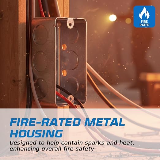 4 Pack - 4x2” Rectangle Steel Electrical Box| 1-1/2" Deep Box - Image 6
