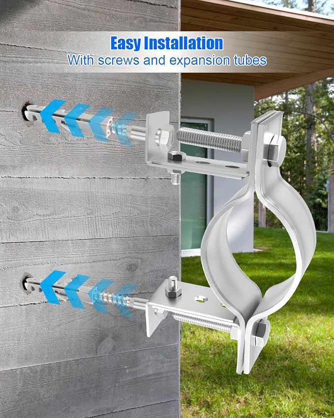 3 Inch Adjustable Pipe Bracket, Split Ring Stove Hanger Chimney Pipe Holder | B - Image 6