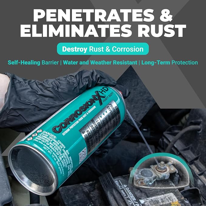 CorrosionX Heavy Duty Anti Rust Spray, Dripless Self-Healing Corrosion Inhibitor - Image 2