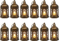 LLQ Mini Lantern with LED Candle, Vintage Moroccan Lights by LLQ-LuckLifeQuality