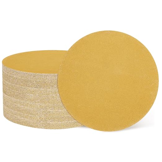 HARFINGTON 100 Pcs 2 Inch Sanding Discs 320 Grit Yellow Aluminum Oxide | Hook by HARFINGTON