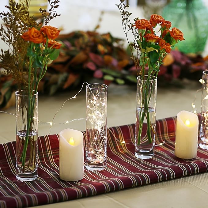 Glass Cylinder Bud Vases for Centerpieces, Handmade Slim Flower Vases Wedding - Image 4
