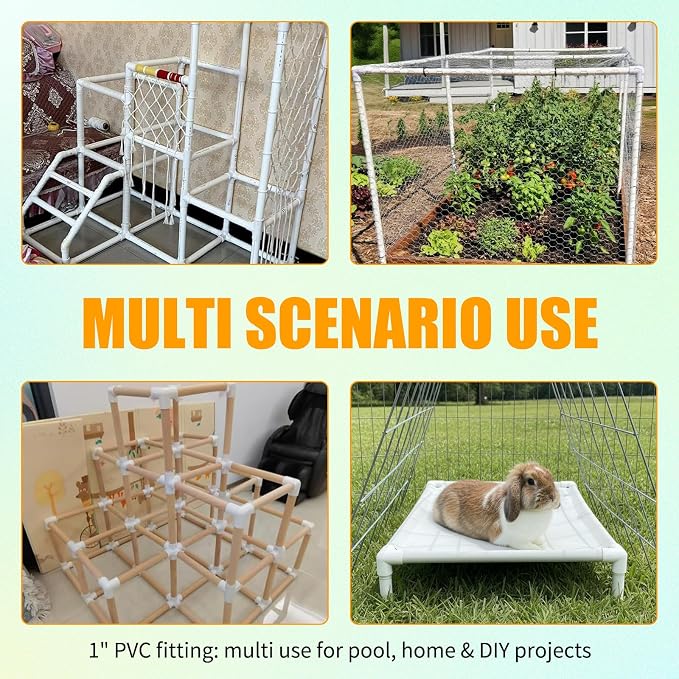 1" PVC Fittings 3 Way, Heavy Duty Furniture Grade Elbow Connector - Image 6