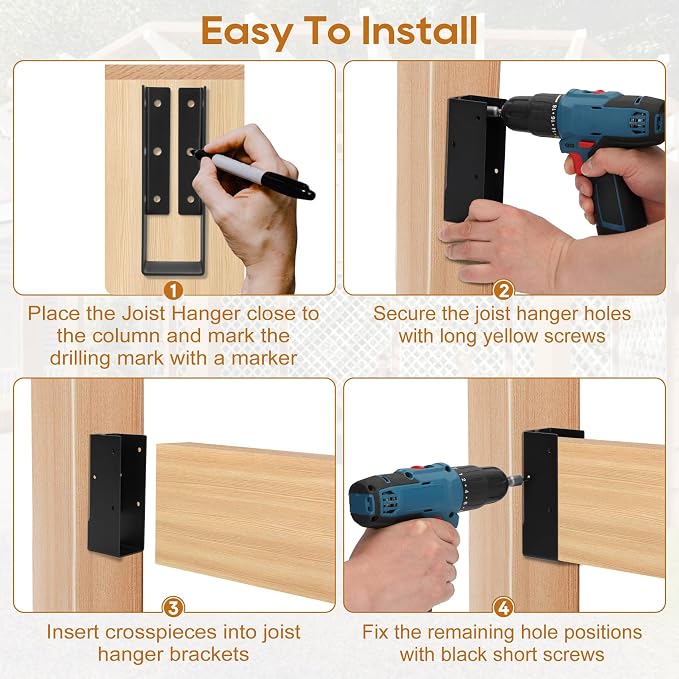 24 Pcs of 2x6 Concealed Joist Hanger, 2x6 Black Concealed Joist Hanger - Image 4