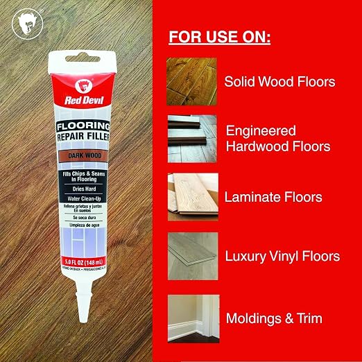 Red Devil 056045 Flooring Repair Filler, 5 oz., Dark Wood, 4 Pack - Image 3