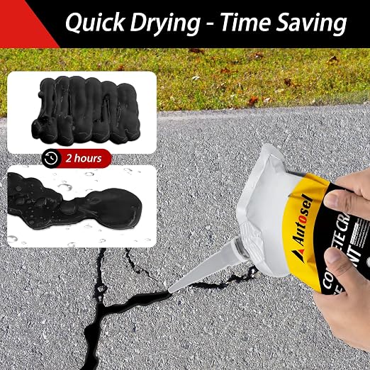 Asphalt Crack Filler Black, 4 Packs Self-Leveling Driveway Crack Filler - Image 4