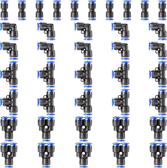 TAILONZ PNEUMATIC 1/2 Inch od Push to Connect Fittings Pneumatic Fittings kit - Image 8