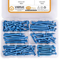 VIGRUE 175PCS Concrete Screws Assortment Kit 1/4" x 1-1/4" to 2-1/4" and 3/16" by Aprofessionalfastenerseller