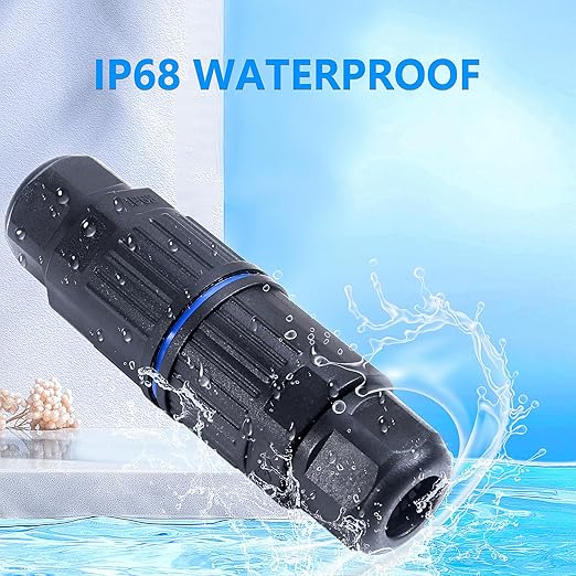 3PCS IP68 Waterproof Electrical Cable Connector, Outdoor 2 Way Junction Box - Image 2