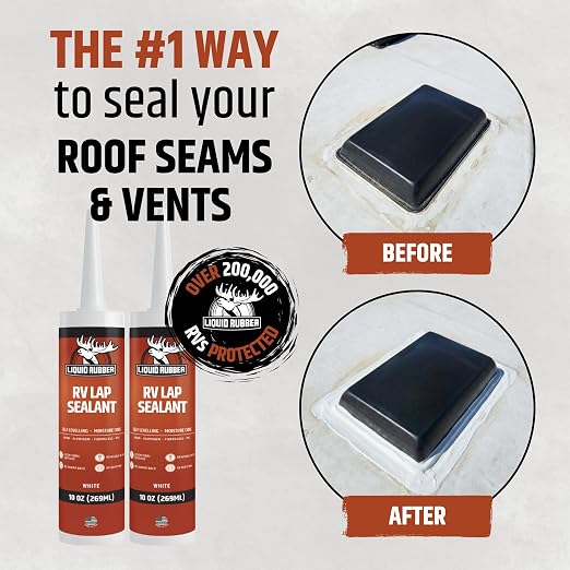 Liquid Rubber RV Lap Sealant, Self-Leveling Roof Sealer, 1 Pack | Flows - Image 2