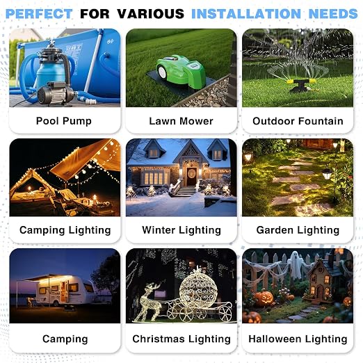 6 Pack Outdoor Waterproof Extension Cord Safety Cover, - Image 9