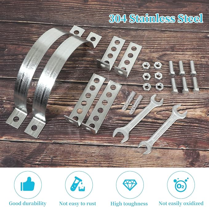 8 inch Adjustable Vent Wall Strap, Heavy Duty Stainless Steel Chimney - Image 6