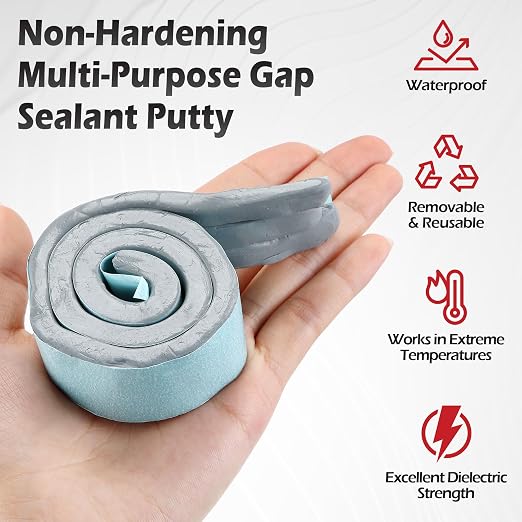1 Pack Moldable Silicone Putty Grey Pre-Cut Strips | 1.5 ft x 1 in Non - Image 3