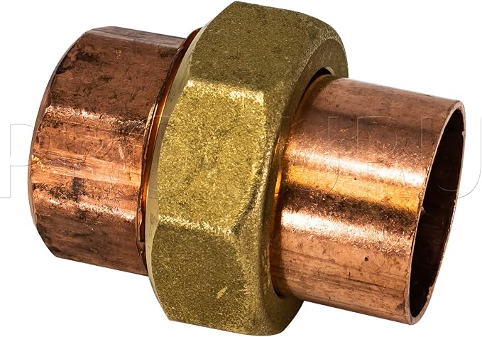 1-Pack 2-Inch Copper Union CxC Sweat Connection, Made in USA, Certified Safe - Image 2