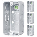 4 Pack - 4x2” Rectangle Steel Electrical Box| 1-7/8" Deep Box by OhLectric