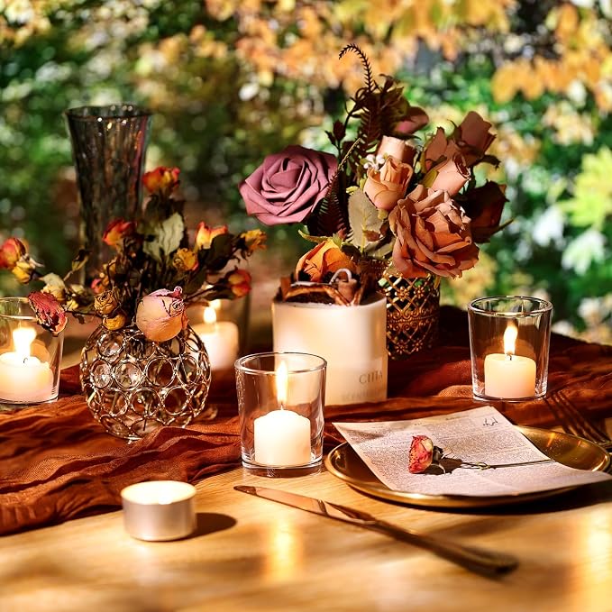 Letine 24-Pack Votive Candle Holders, Reusable Durable Candle Votives, Wedding - Image 8
